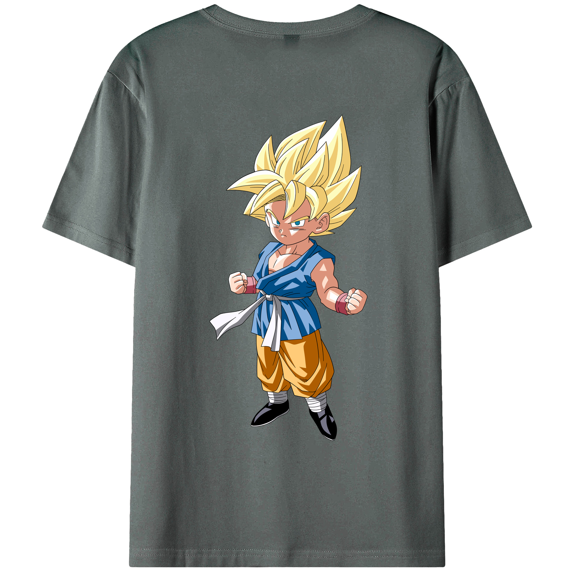 （画像用） ドラゴンボール 孫 悟飯（そんごはん）DRAGON BALL Son Gohan 綿100％ メンズ半袖Tシャツ（バックプリント） 通気性